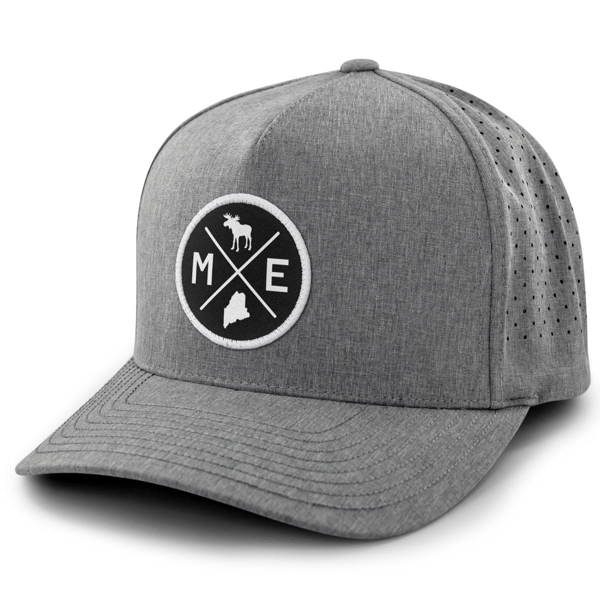 Maine Circle Emblem Performance Hat - Chowdaheadz