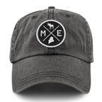 Maine Circle Emblem Washed Dad Hat - Chowdaheadz