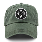 Maine Circle Emblem Washed Dad Hat - Chowdaheadz