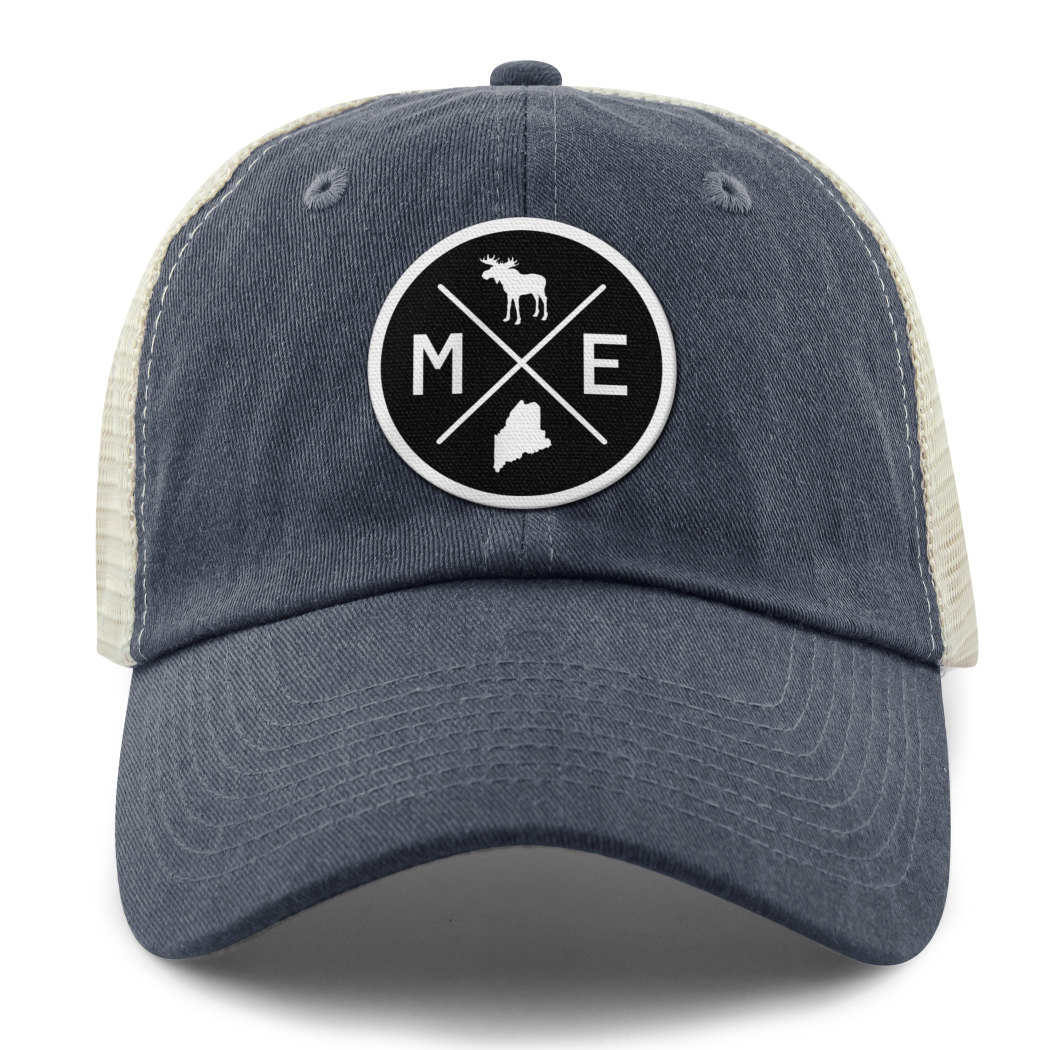 Maine Circle Emblem Relaxed Trucker - Chowdaheadz