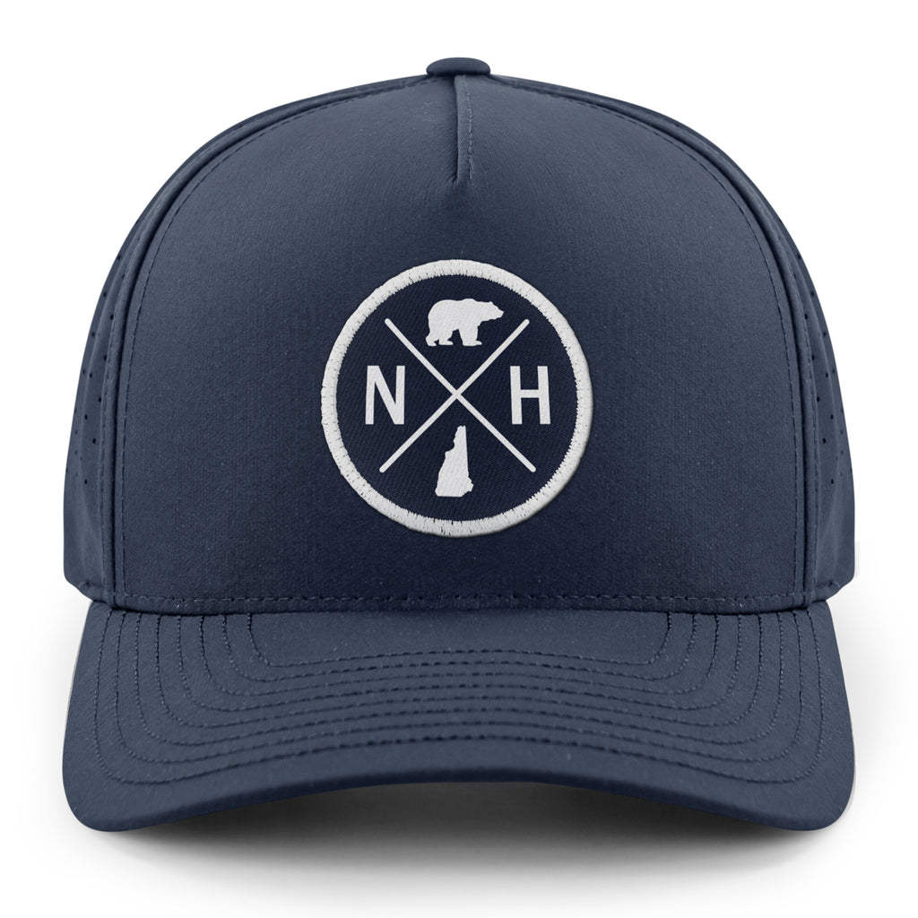 New Hampshire Circle Emblem Performance Hat - Chowdaheadz