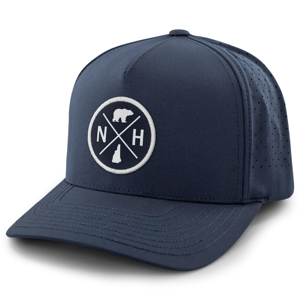 New Hampshire Circle Emblem Performance Hat - Chowdaheadz