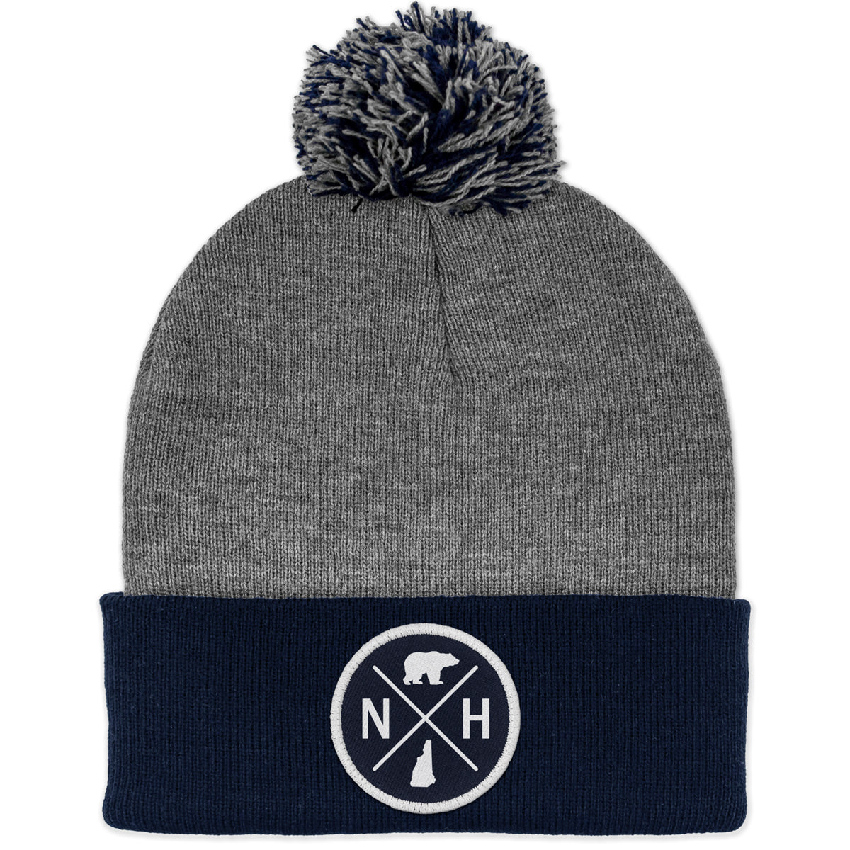 New Hampshire Circle Twill Patch Two Tone Knit - Chowdaheadz