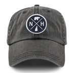 NH Circle Emblem Washed Dad Hat - Chowdaheadz