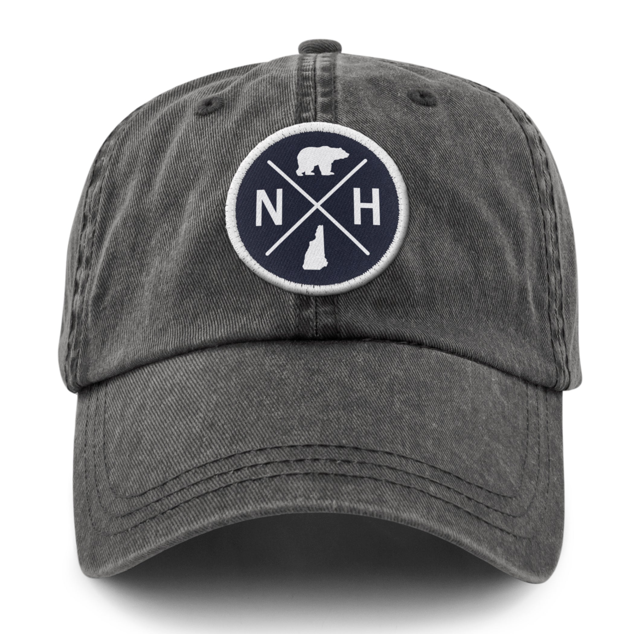 NH Circle Emblem Washed Dad Hat - Chowdaheadz