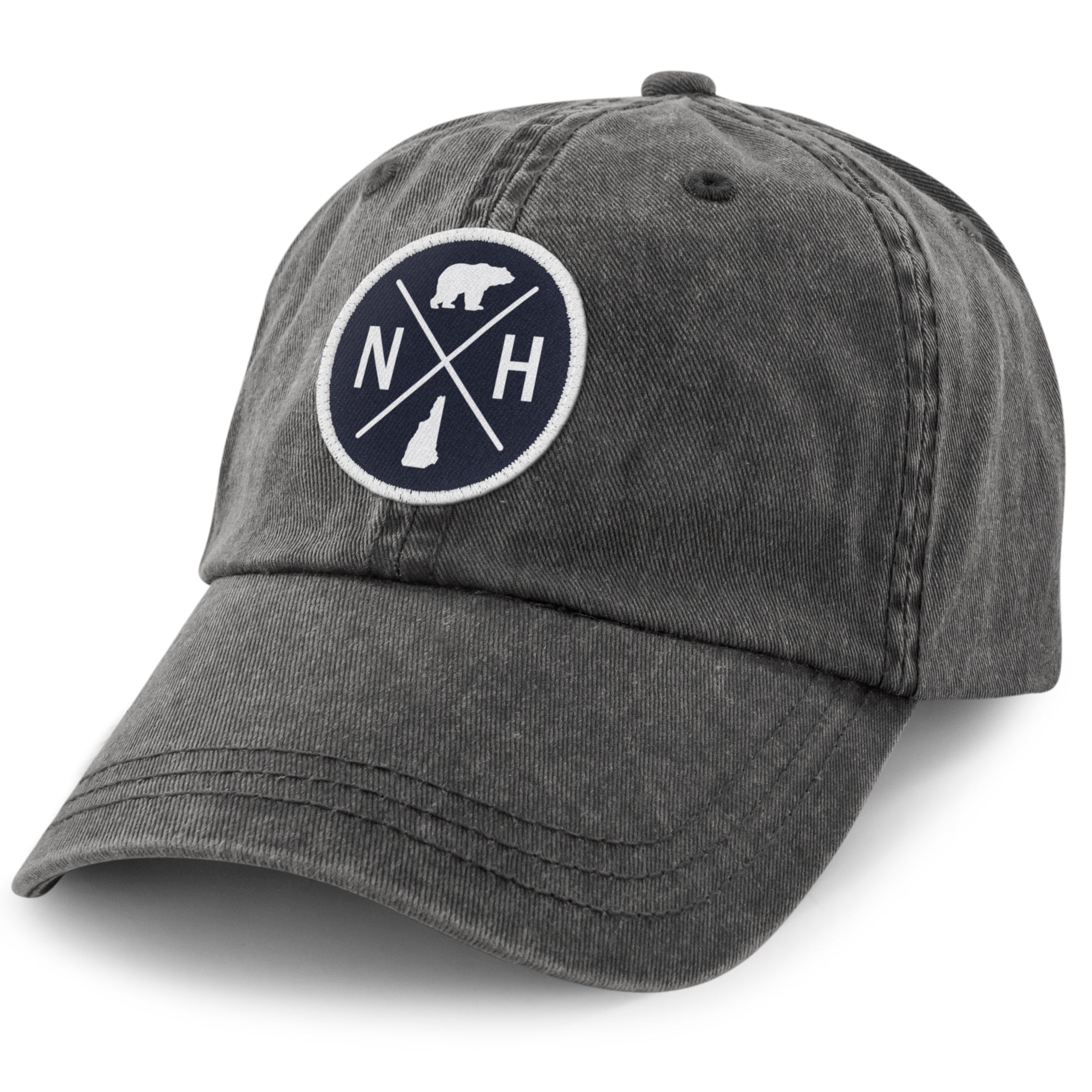 NH Circle Emblem Washed Dad Hat - Chowdaheadz