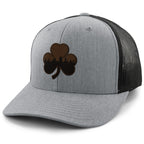 Boston Shamrock Skyline Leather Patch Classic Snapback Trucker - Chowdaheadz