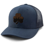 Boston Shamrock Skyline Leather Patch Classic Snapback Trucker - Chowdaheadz