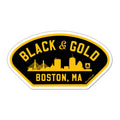 Black & Gold Boston Naval Patch Sticker - Chowdaheadz
