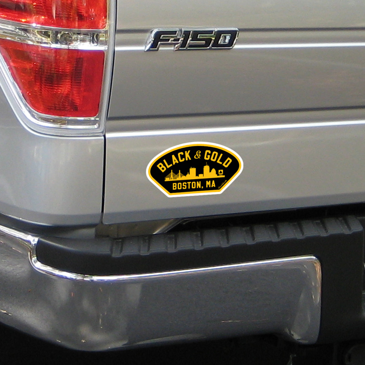 Black & Gold Boston Naval Patch Sticker - Chowdaheadz