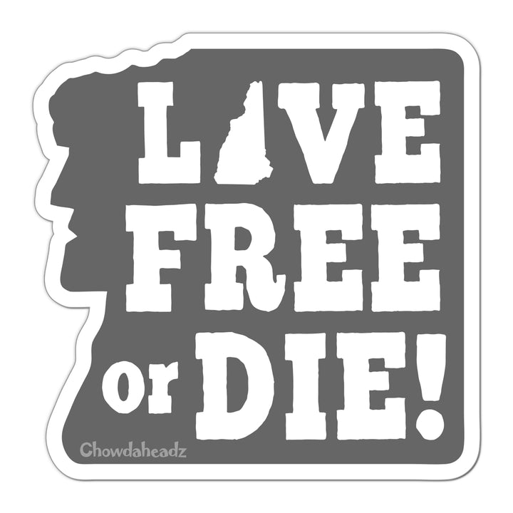 Old Man Live Free Or Die Sticker - Chowdaheadz