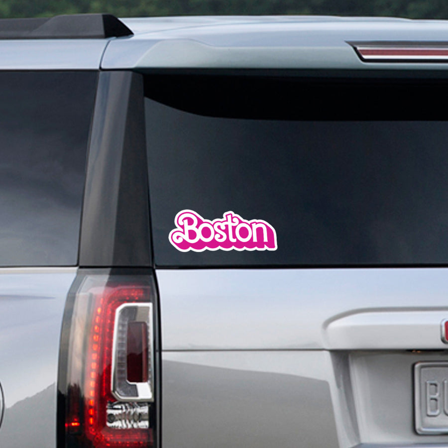 Boston Pink Logo Sticker - Chowdaheadz