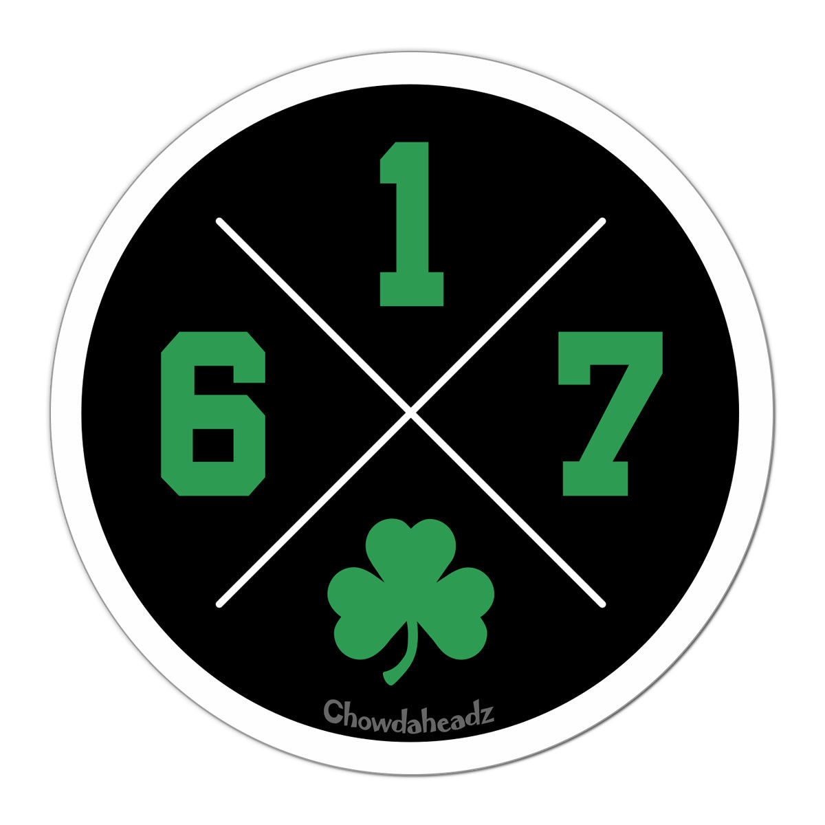 617 Shamrock Emblem Sticker - Chowdaheadz