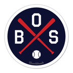 BOS Baseball Emblem Sticker - Chowdaheadz