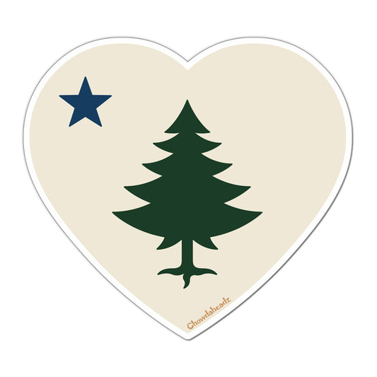 Vintage Maine Heart Sticker - Chowdaheadz