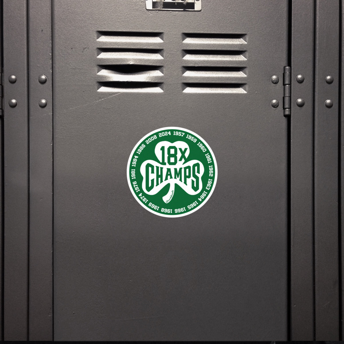 Boston 18x Champs Shamrock Sticker - Chowdaheadz