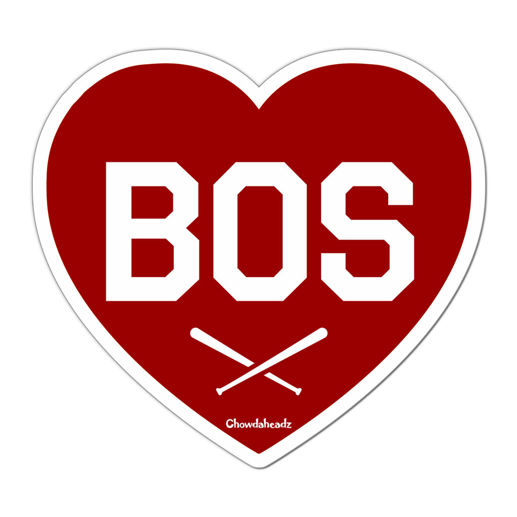 BOS Heart Cross Bats Sticker - Chowdaheadz