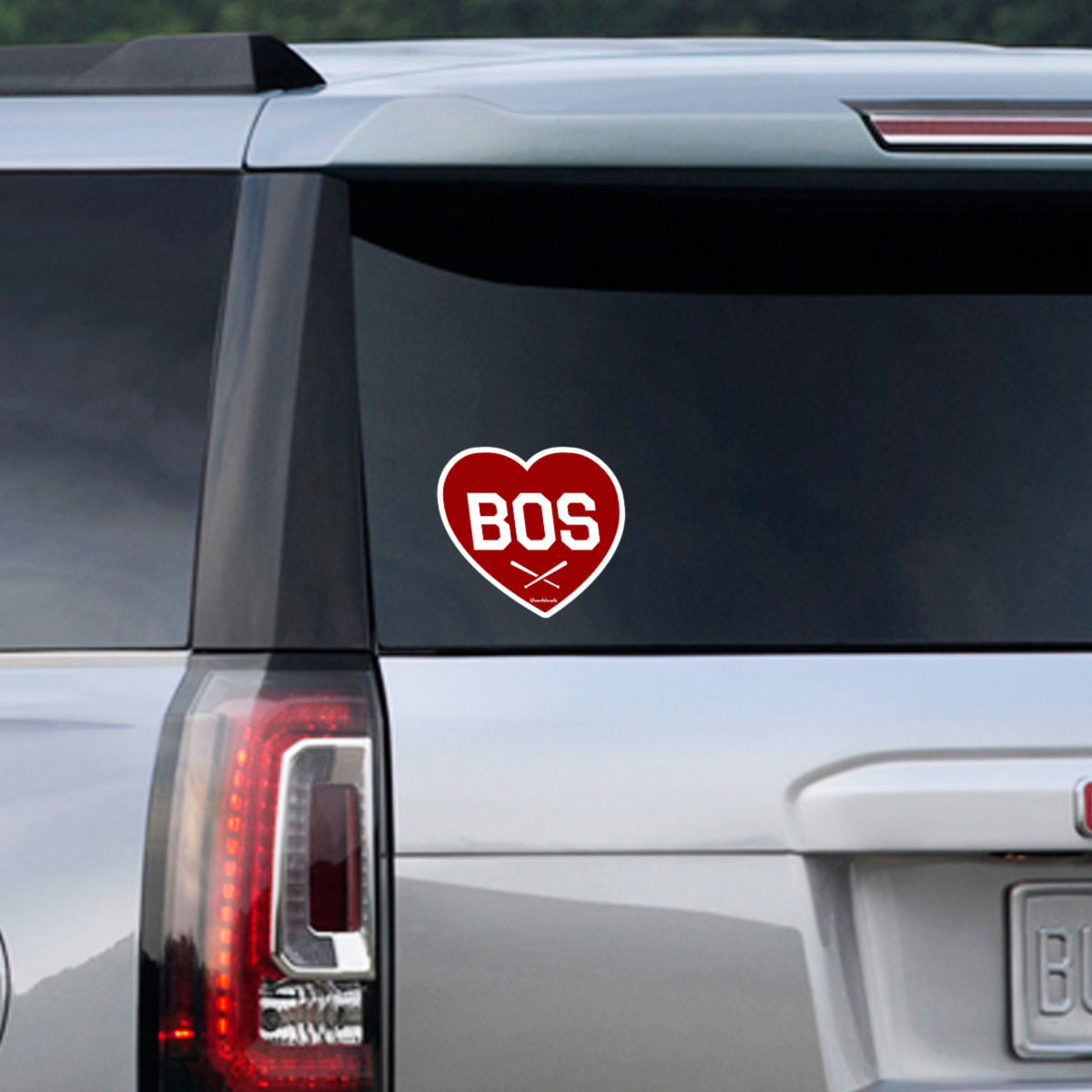 BOS Heart Cross Bats Sticker