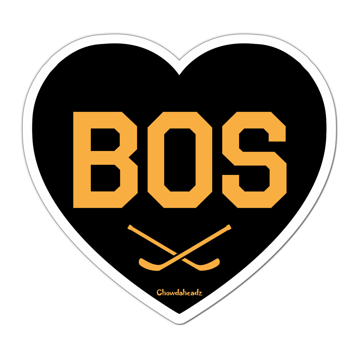 BOS Heart Cross Sticks Sticker