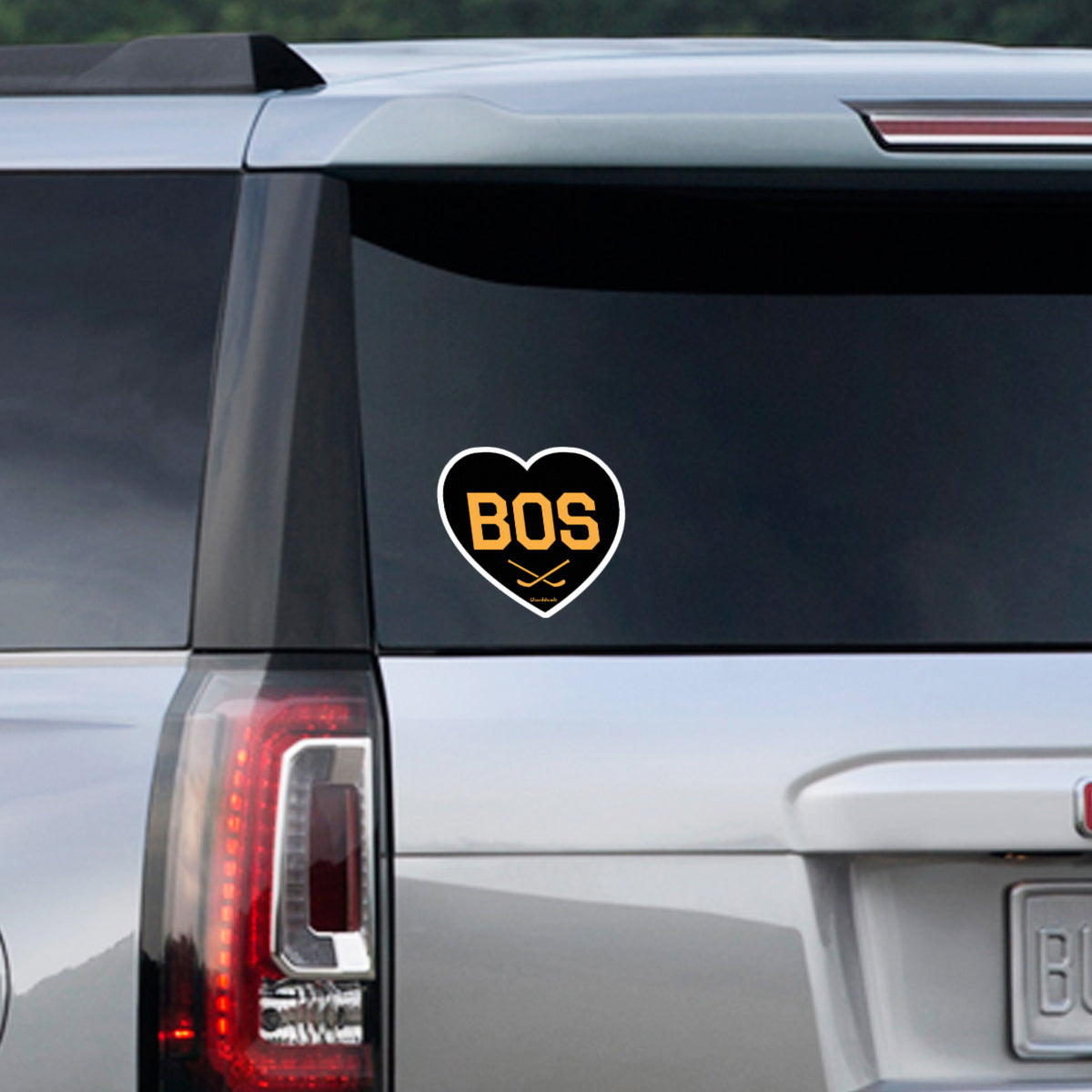 BOS Heart Cross Sticks Sticker