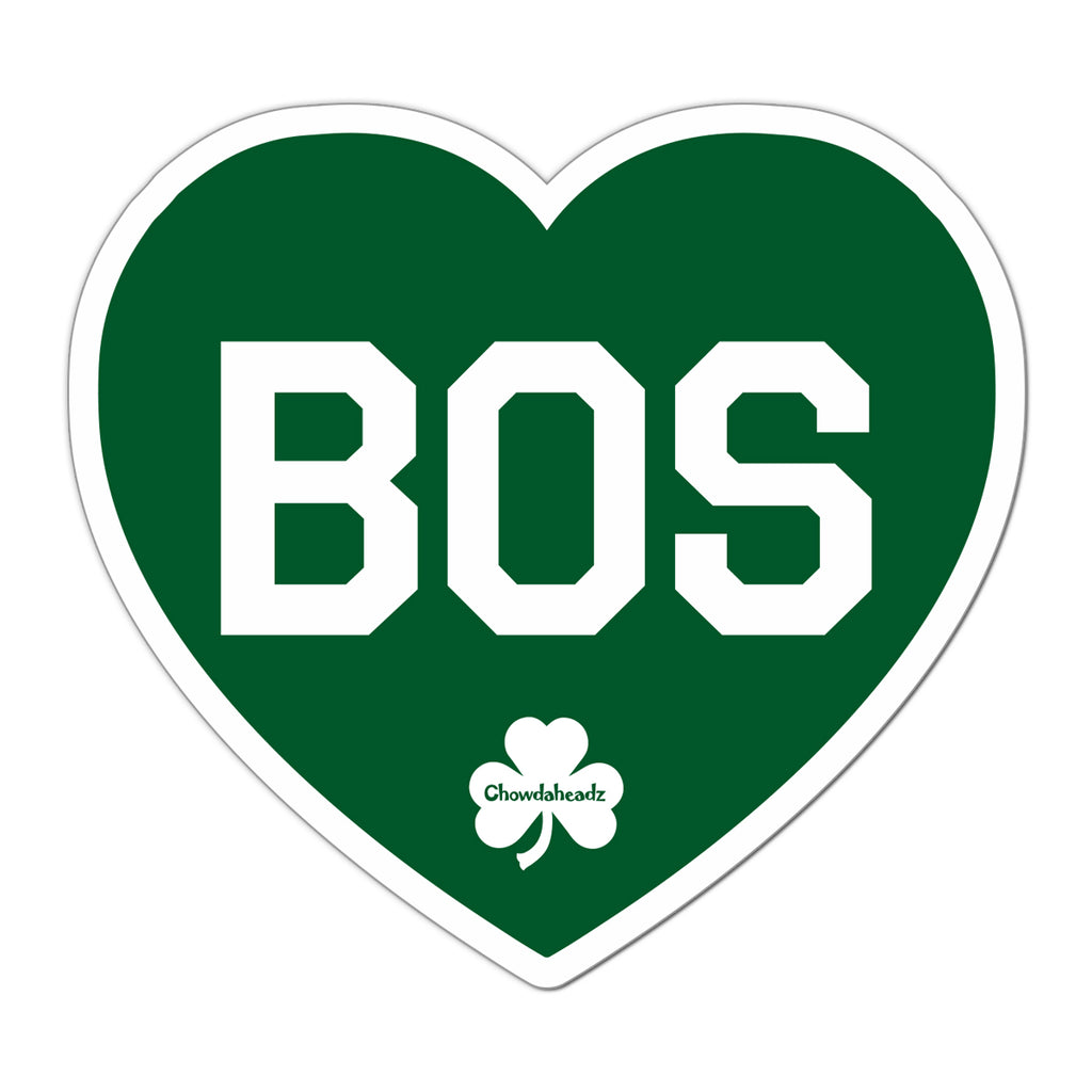 BOS Heart Shamrock Sticker - Chowdaheadz
