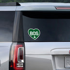 BOS Heart Shamrock Sticker