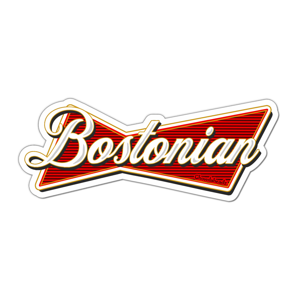 Bostonian Logo Sticker - Chowdaheadz