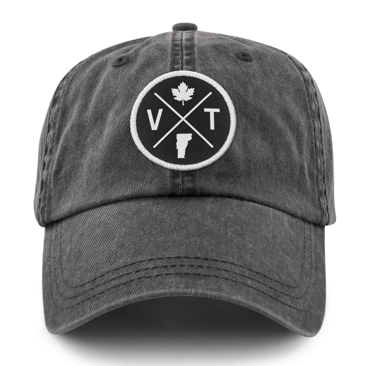 VT Circle Emblem Washed Dad Hat - Chowdaheadz