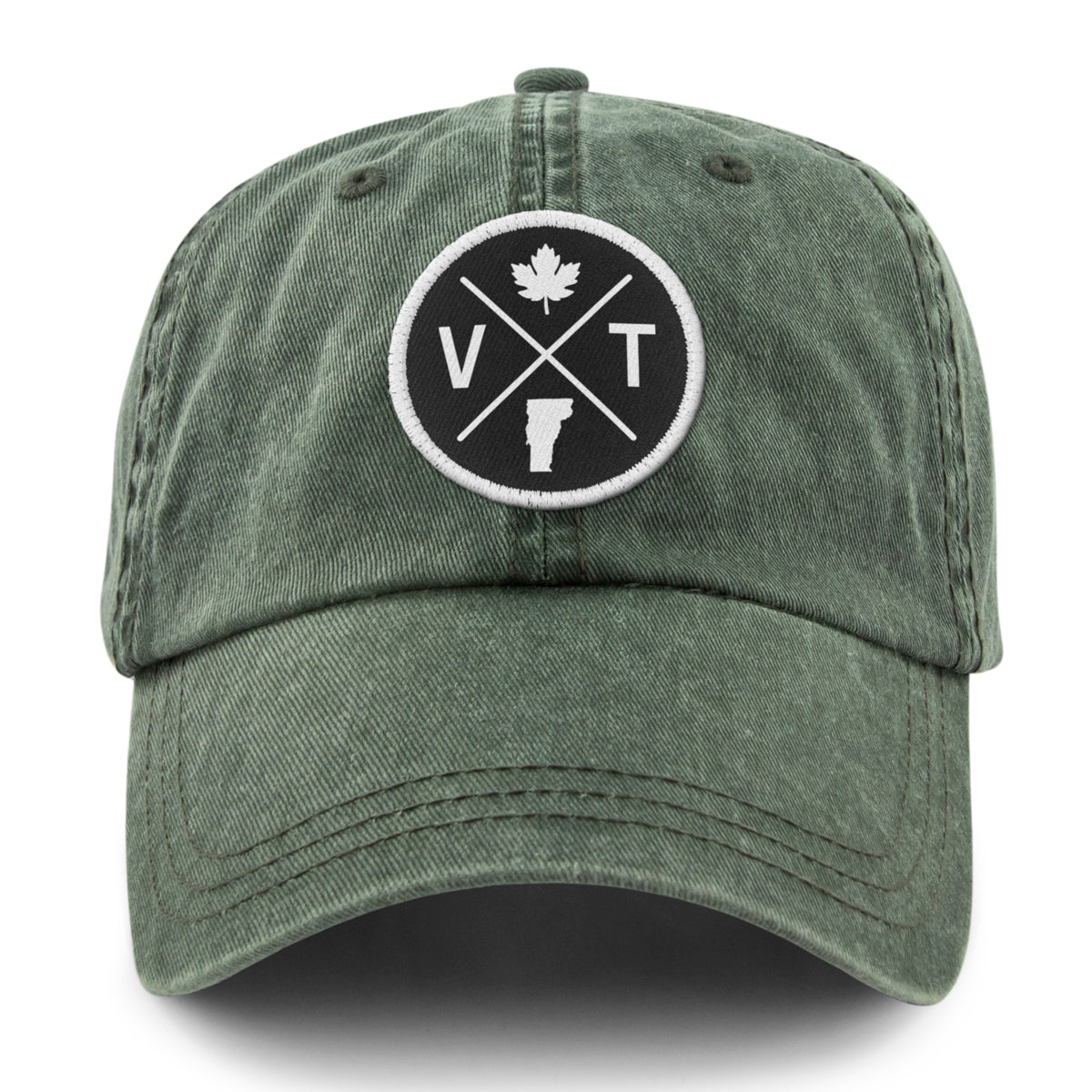 VT Circle Emblem Washed Dad Hat - Chowdaheadz