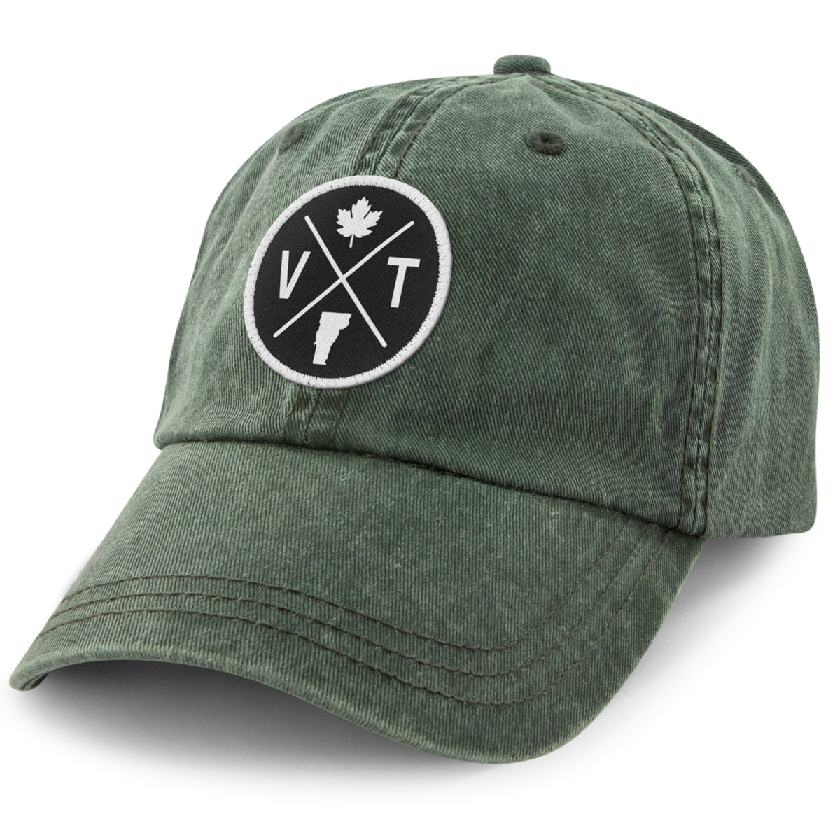 VT Circle Emblem Washed Dad Hat - Chowdaheadz