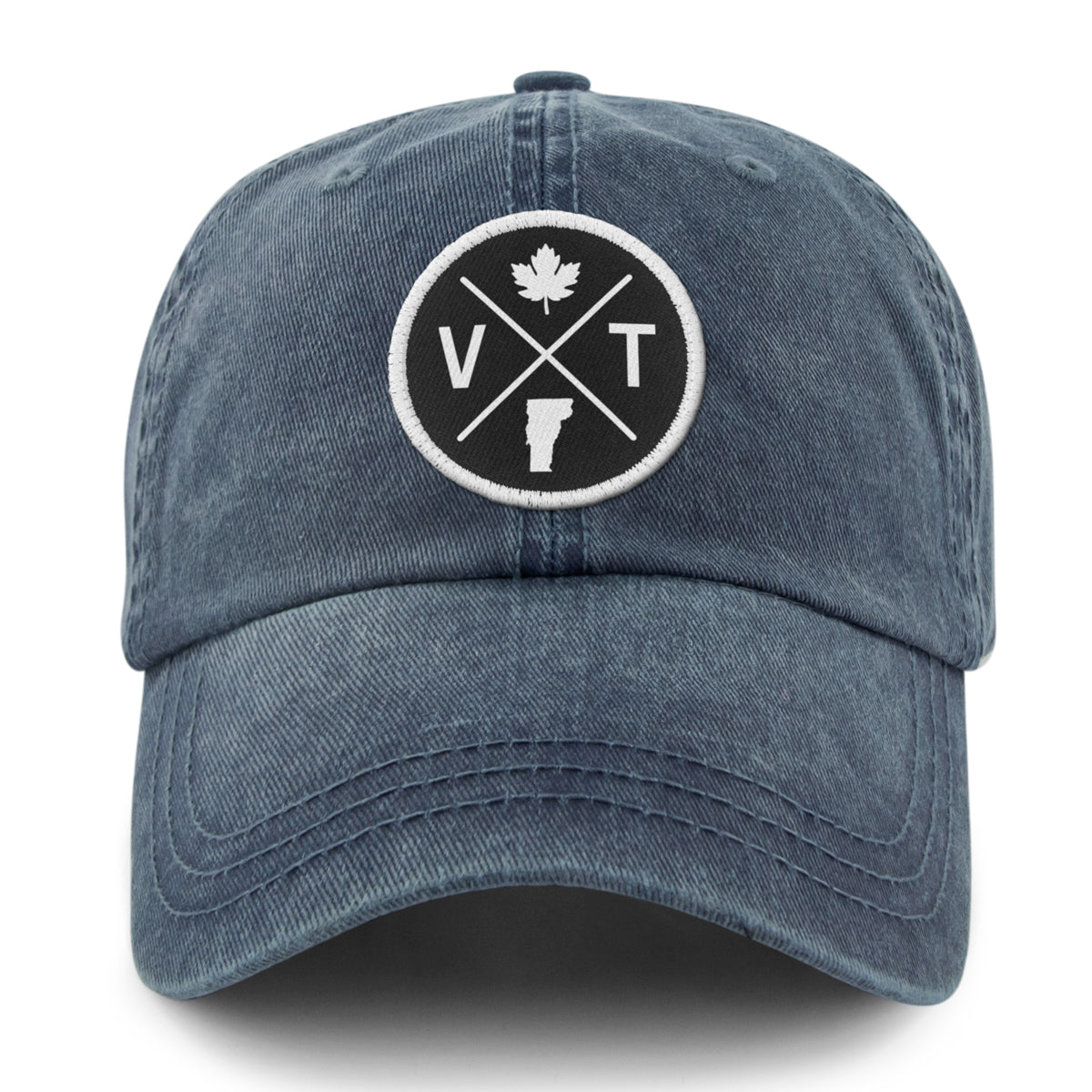 VT Circle Emblem Washed Dad Hat - Chowdaheadz