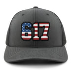 Boston 617 Stars & Stripes Classic Snapback Trucker - Chowdaheadz