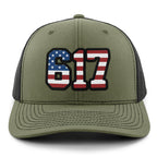 Boston 617 Stars & Stripes Classic Snapback Trucker - Chowdaheadz