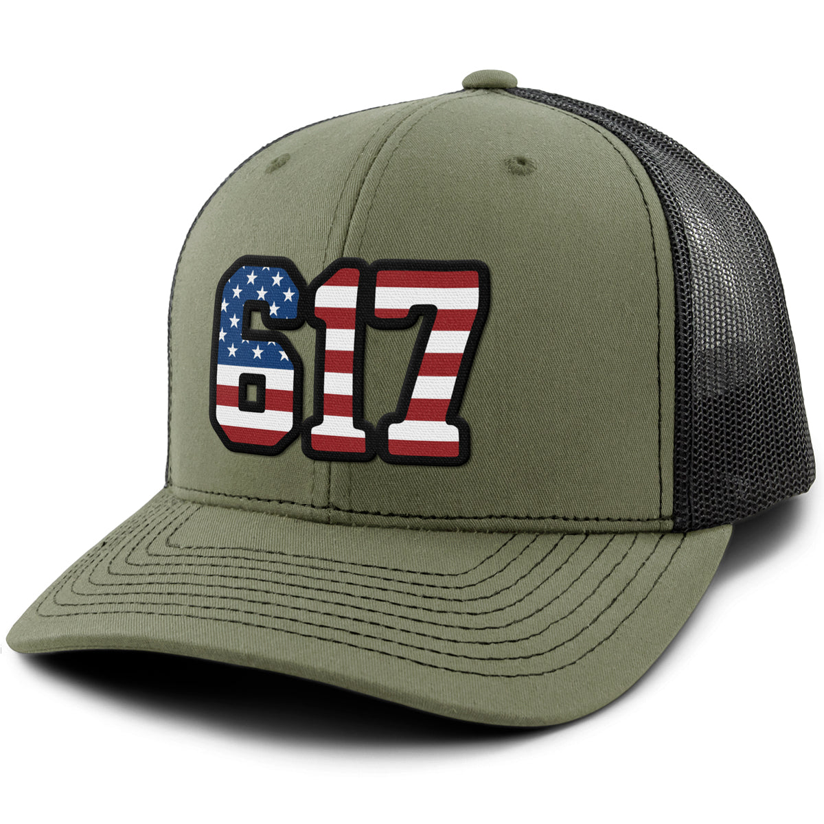 Boston 617 Stars & Stripes Classic Snapback Trucker - Chowdaheadz