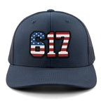 Boston 617 Stars & Stripes Classic Snapback Trucker - Chowdaheadz