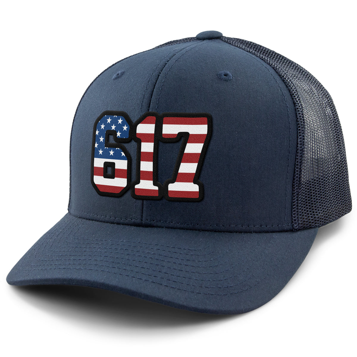Boston 617 Stars & Stripes Classic Snapback Trucker - Chowdaheadz