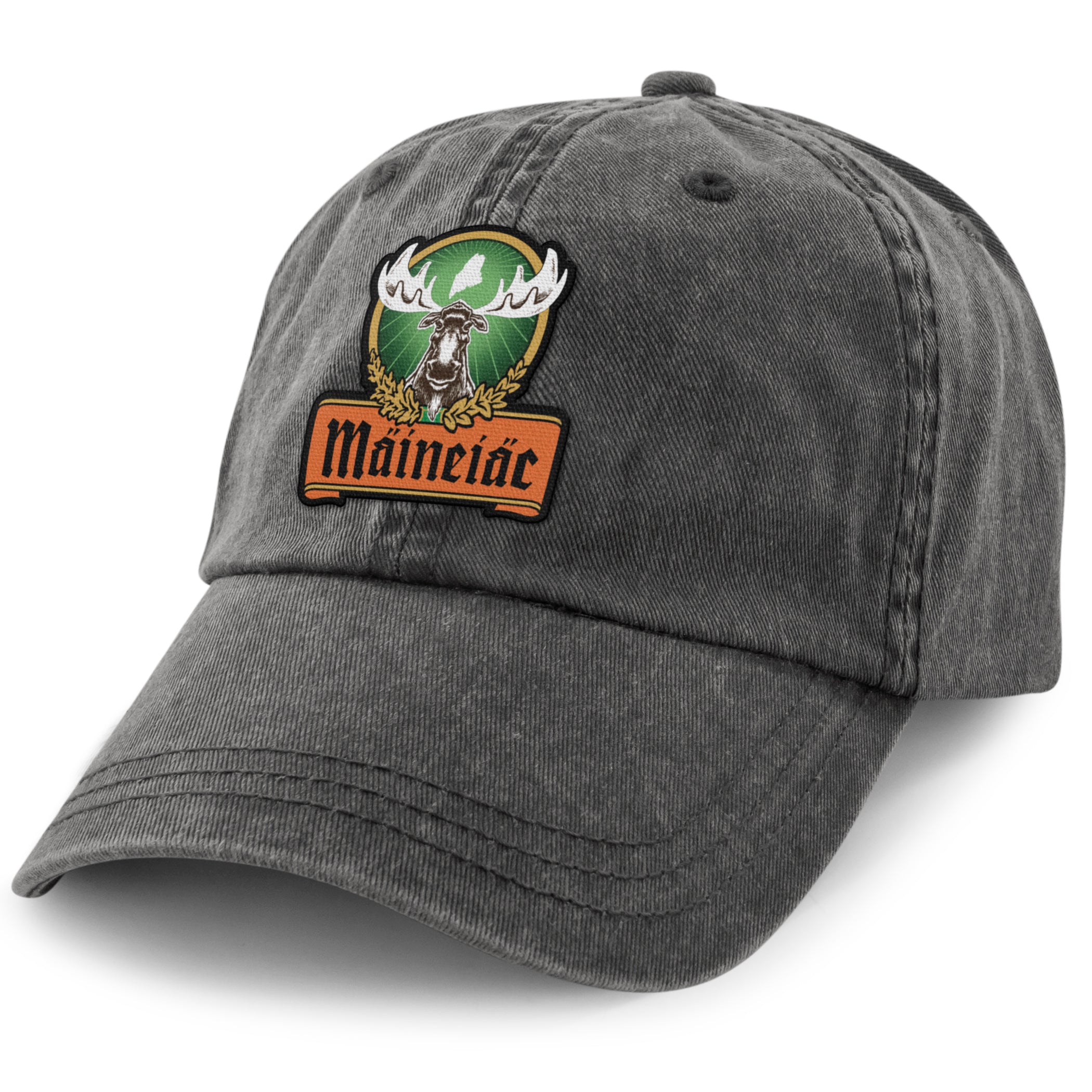 Maineiac Moose Washed Dad Hat - Chowdaheadz