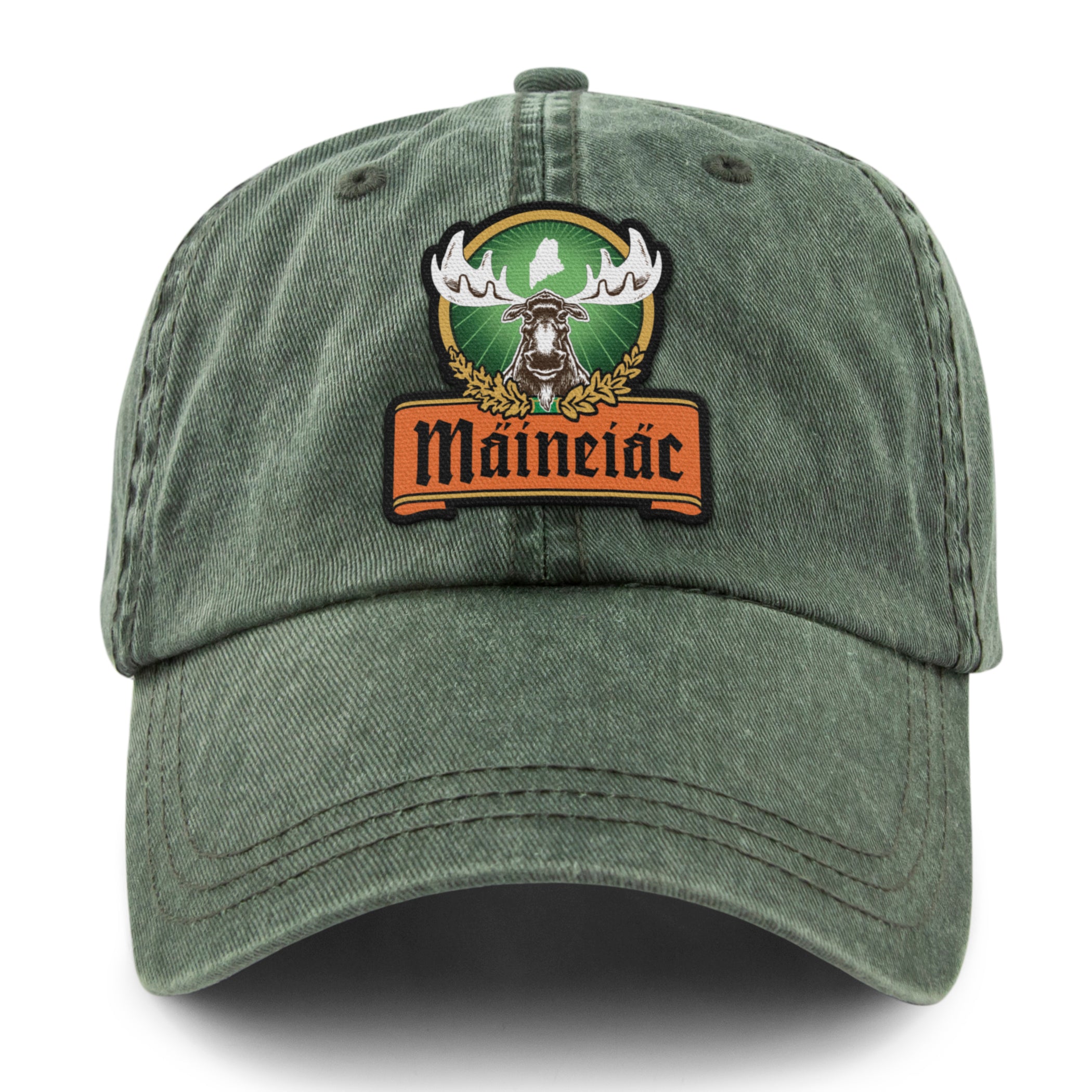 Maineiac Moose Washed Dad Hat - Chowdaheadz