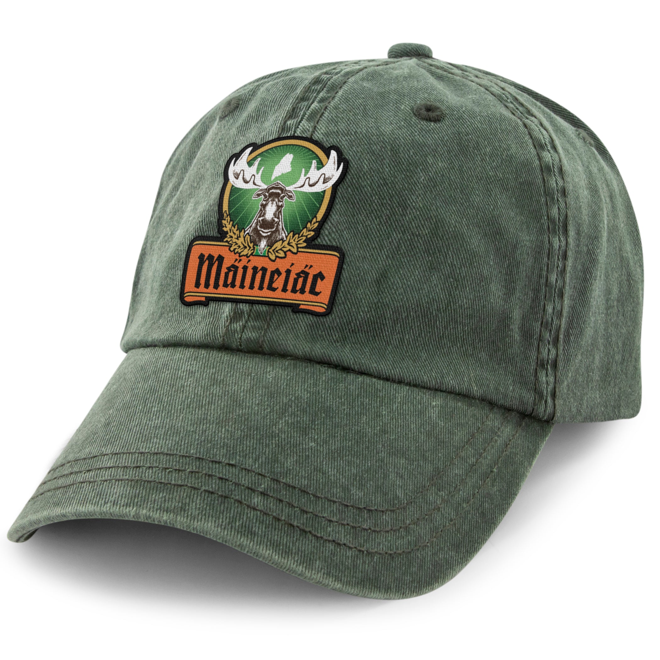 Maineiac Moose Washed Dad Hat - Chowdaheadz