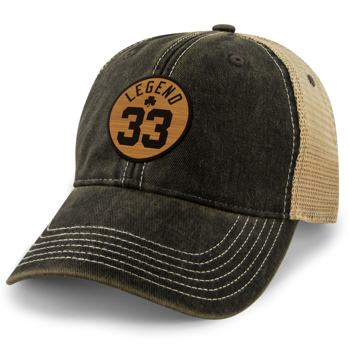 Legend 33 Wood Grain Patch Dirty Water Trucker - Chowdaheadz