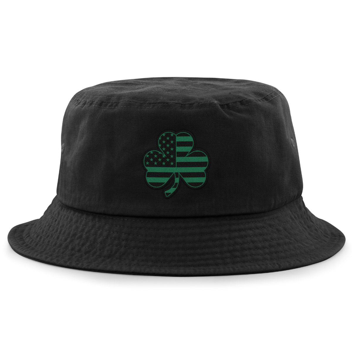 Shamrock Stars & Stripes Tonal Bucket Hat - Chowdaheadz