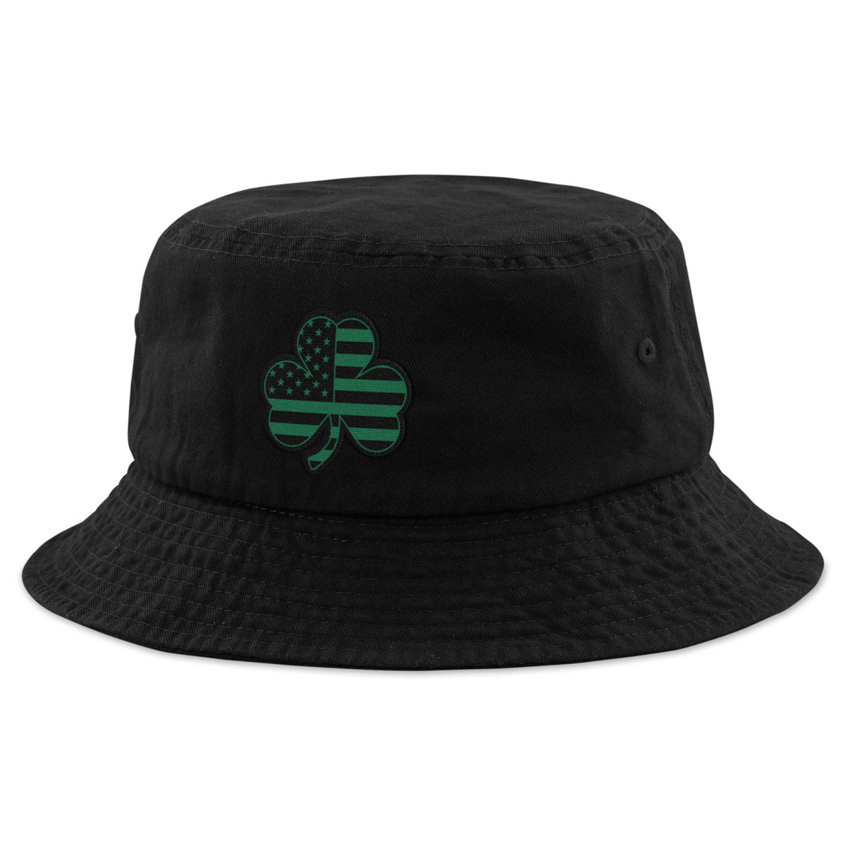 Shamrock Stars & Stripes Tonal Bucket Hat - Chowdaheadz