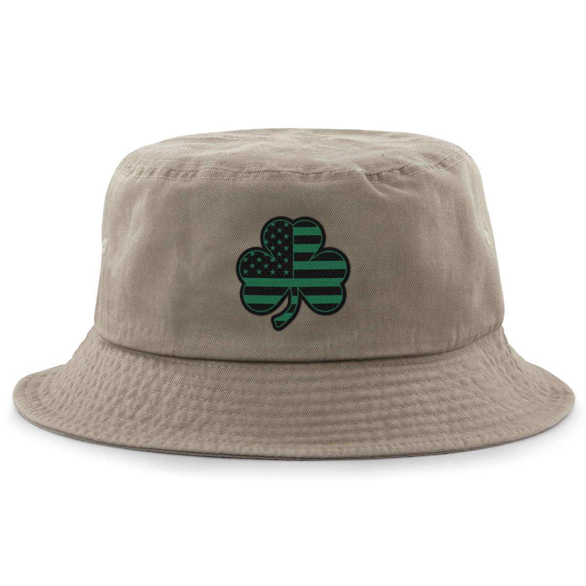 Shamrock Stars & Stripes Tonal Bucket Hat - Chowdaheadz
