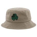 Shamrock Stars & Stripes Tonal Bucket Hat - Chowdaheadz