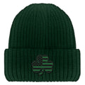 Shamrock Stars & Stripes Tonal Chunky Knit Winter Hat - Chowdaheadz