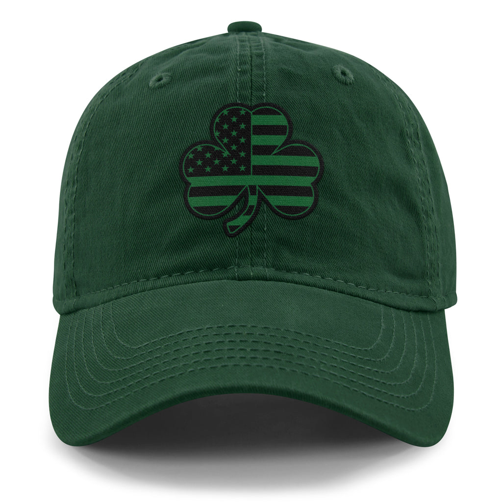 Shamrock Stars & Stripes Tonal Dad Hat — front view
