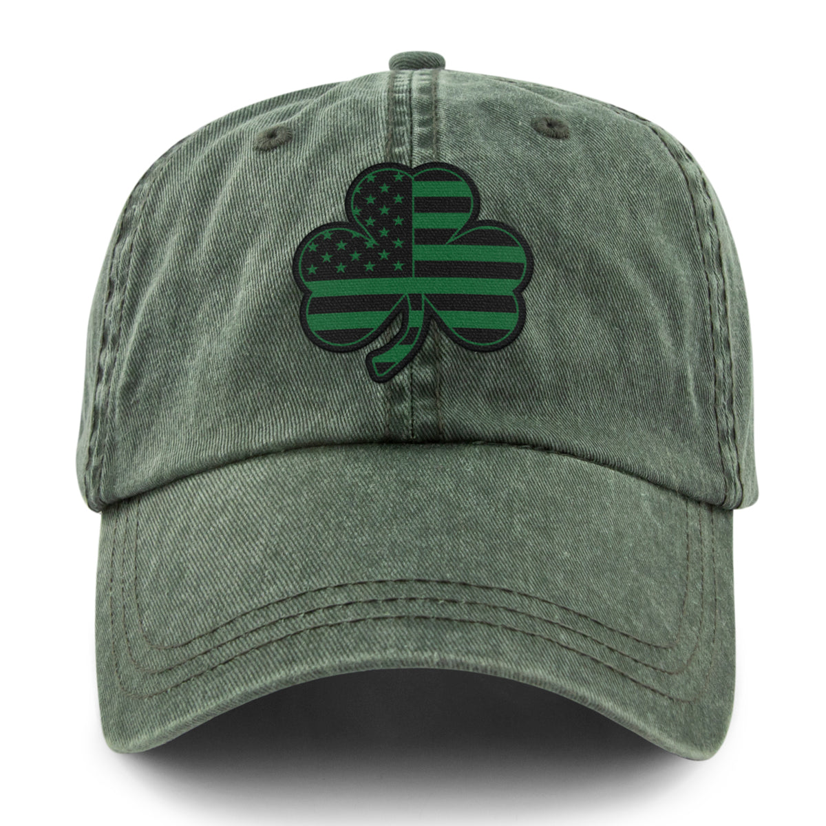 Shamrock Stars & Stripes Washed Dad Hat - Chowdaheadz