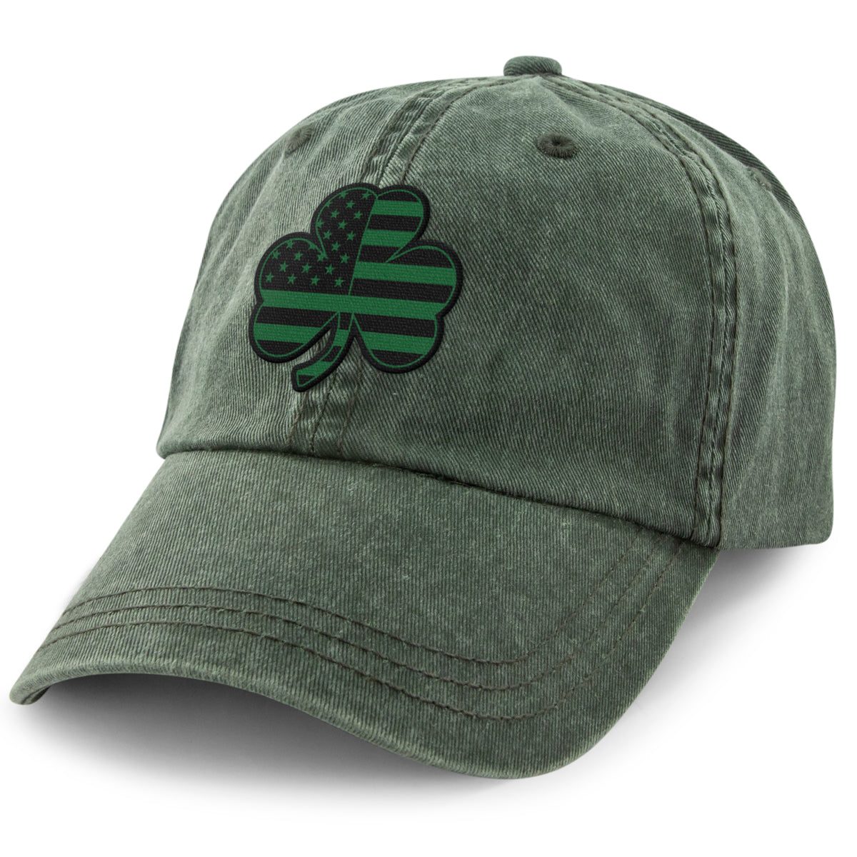 Shamrock Stars & Stripes Washed Dad Hat - Chowdaheadz