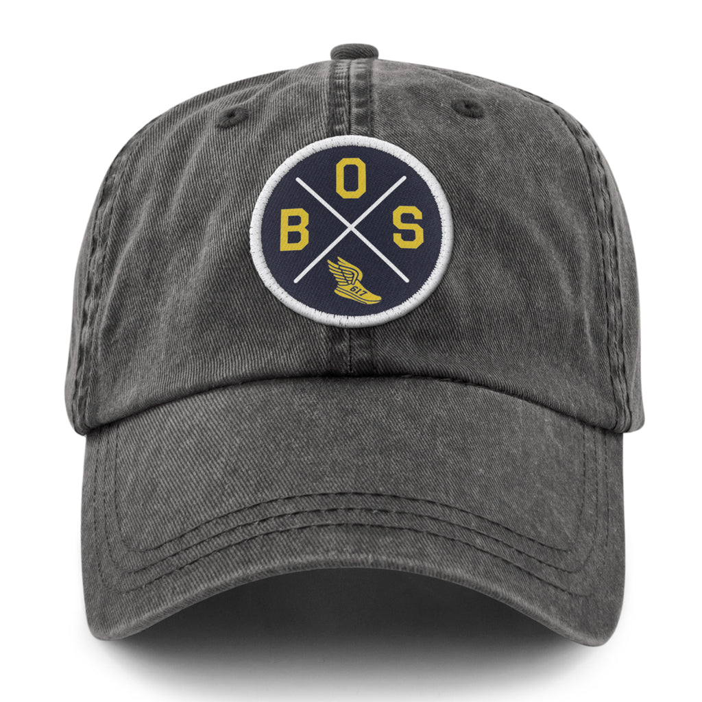 BOS Sneaker Circle Patch Washed Dad Hat - Chowdaheadz