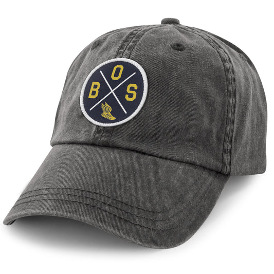 BOS Sneaker Circle Patch Washed Dad Hat - Chowdaheadz